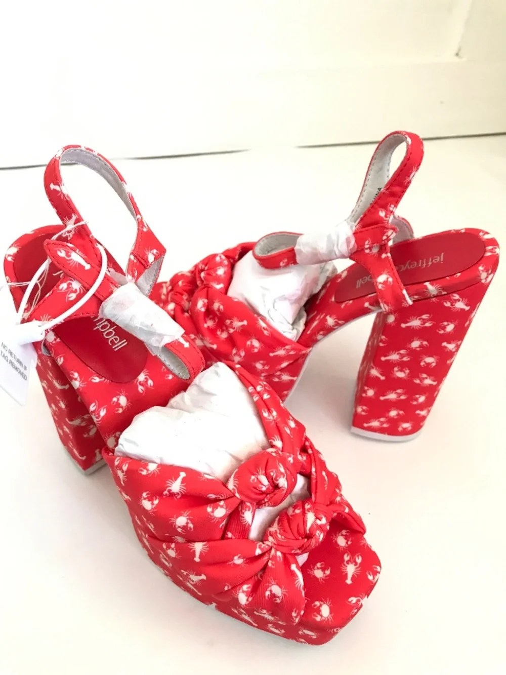 JEFFREY CAMPBELL Lobster and Crab Knot Platform Heels Women’s Size 8
